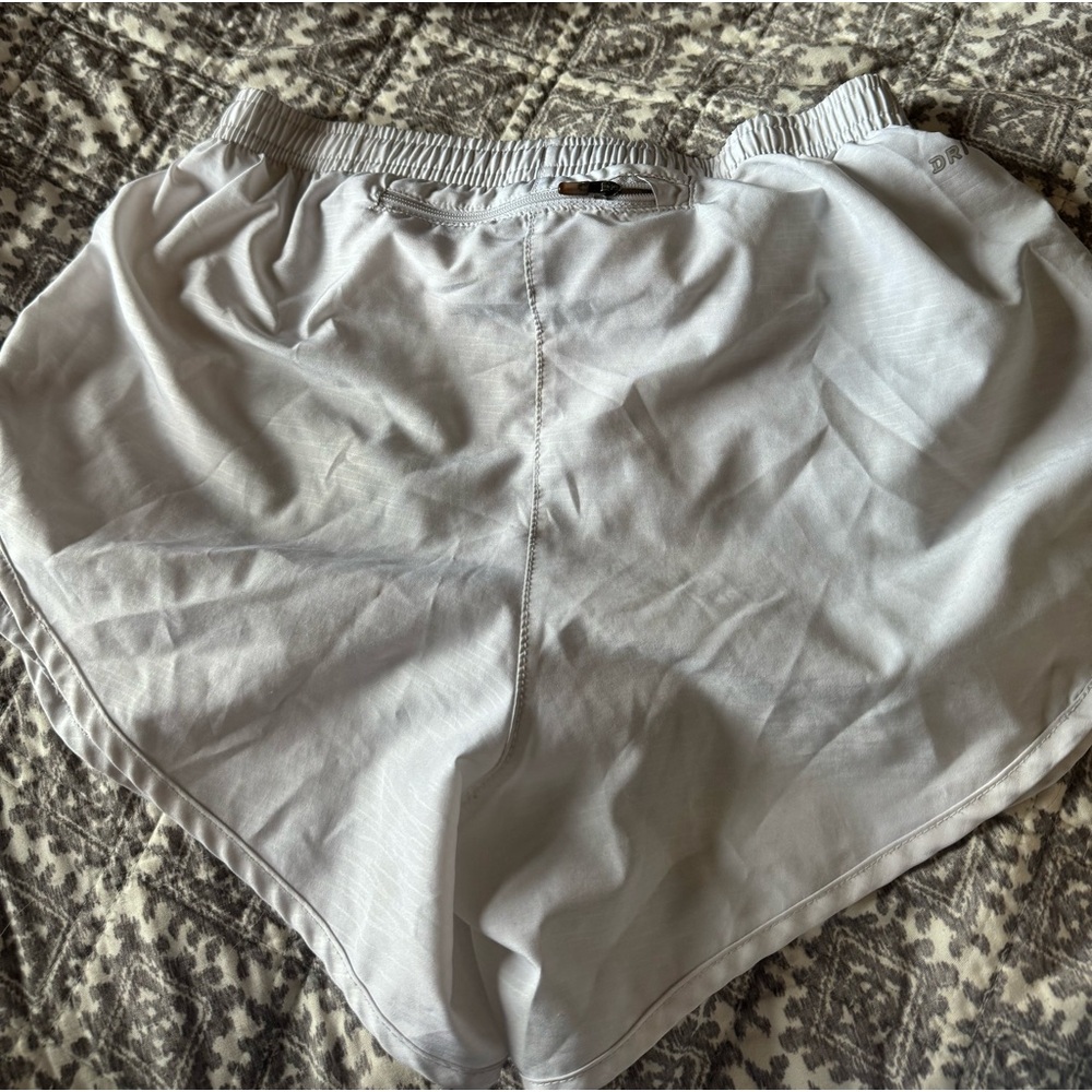 White Nike athletic shorts